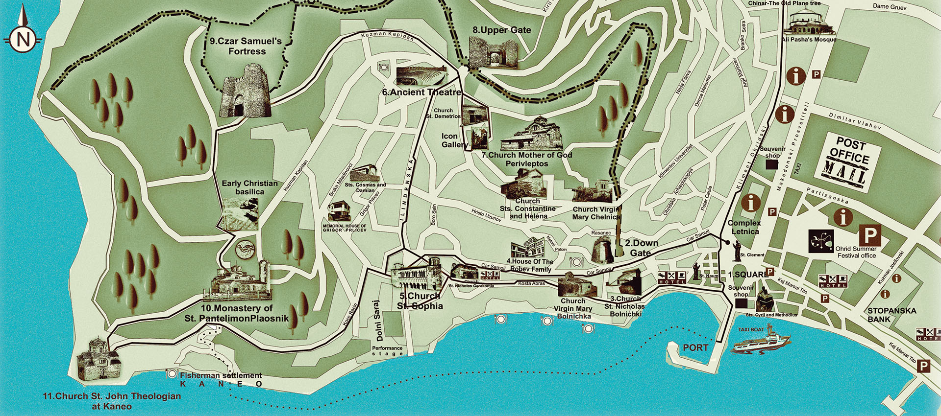 ohrid tourist map